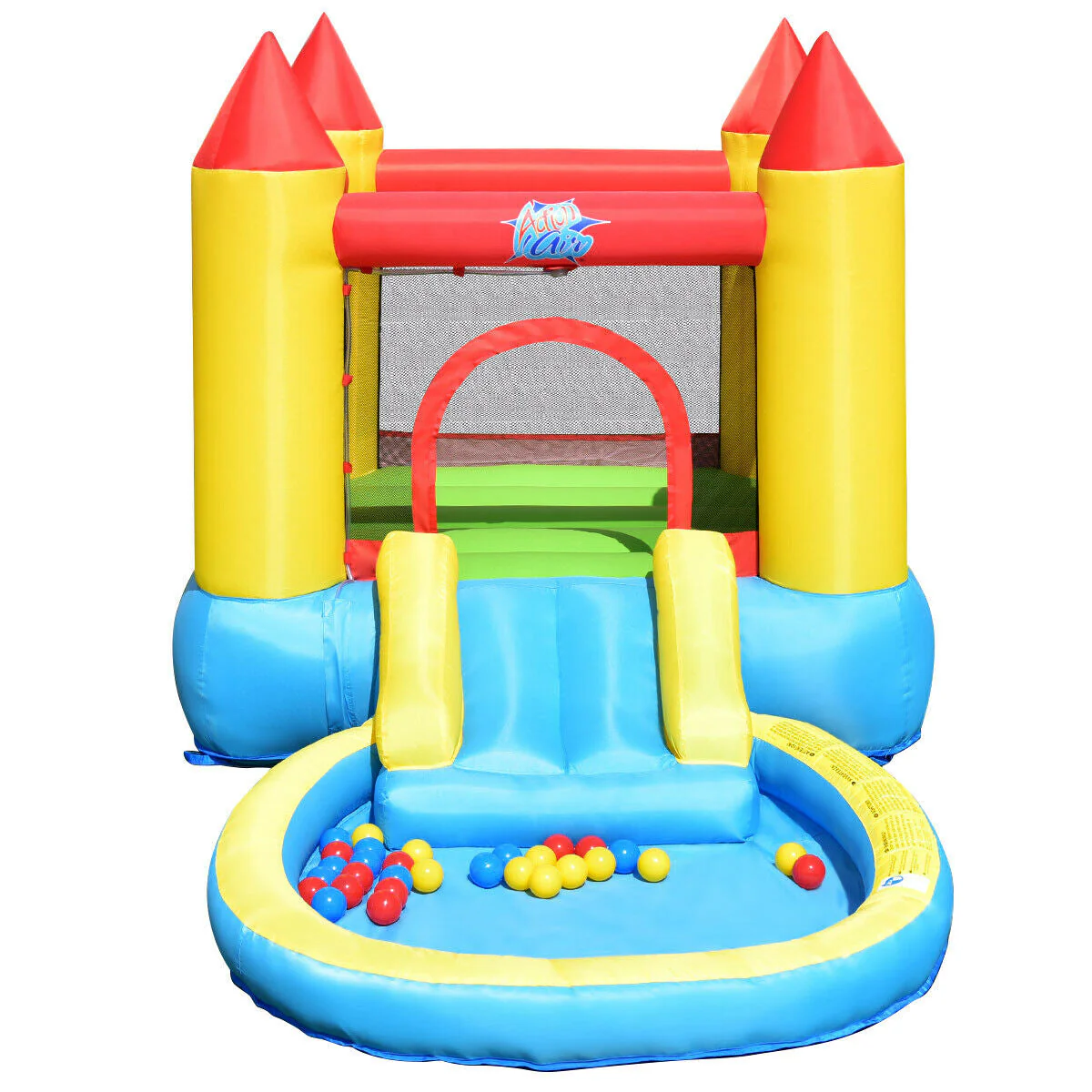 Kids Inflatable Bounce House Castle with Balls Pool and Bag - Image 6