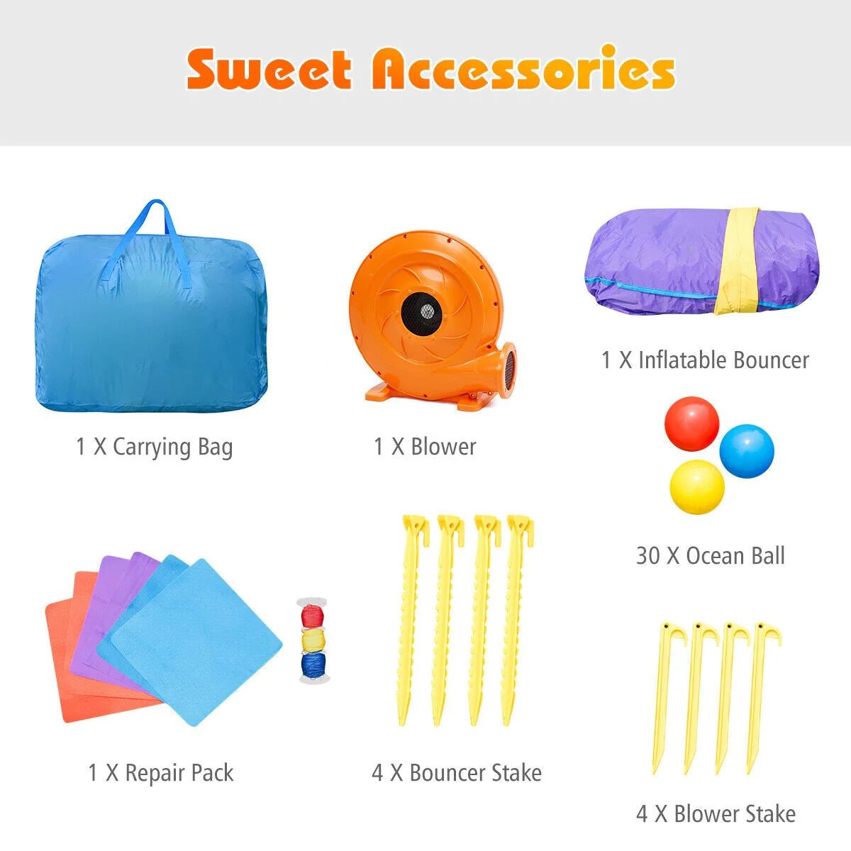 Kids Inflatable Bounce House Dragon Jumping Slide Bouncer Castle with 740W Blower - Image 8