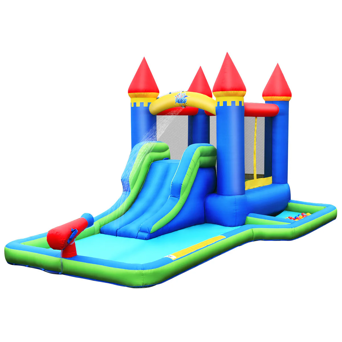 Kids Inflatable Bounce House Water Slide without Blower - Image 3