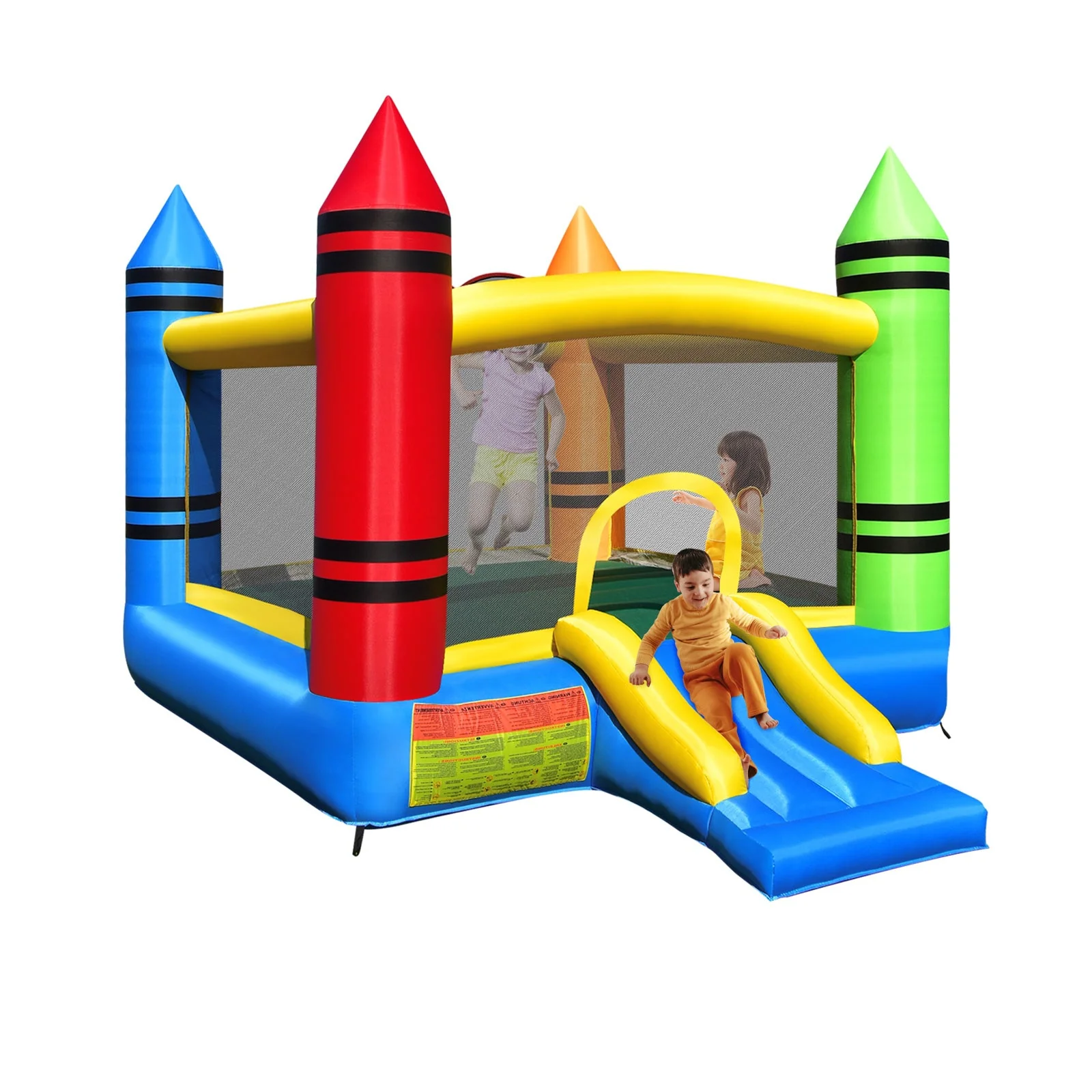 Kids Inflatable Bounce House with Slide and Ocean Balls Not Included Blower - Image 3