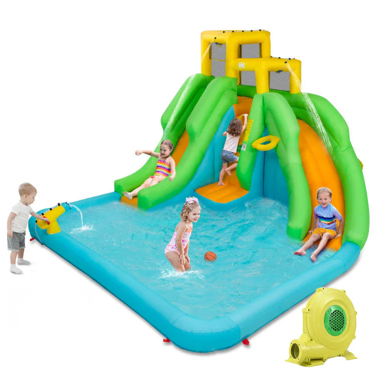 Kids Inflatable Water Park Bounce House with 480W Blower - Image 3