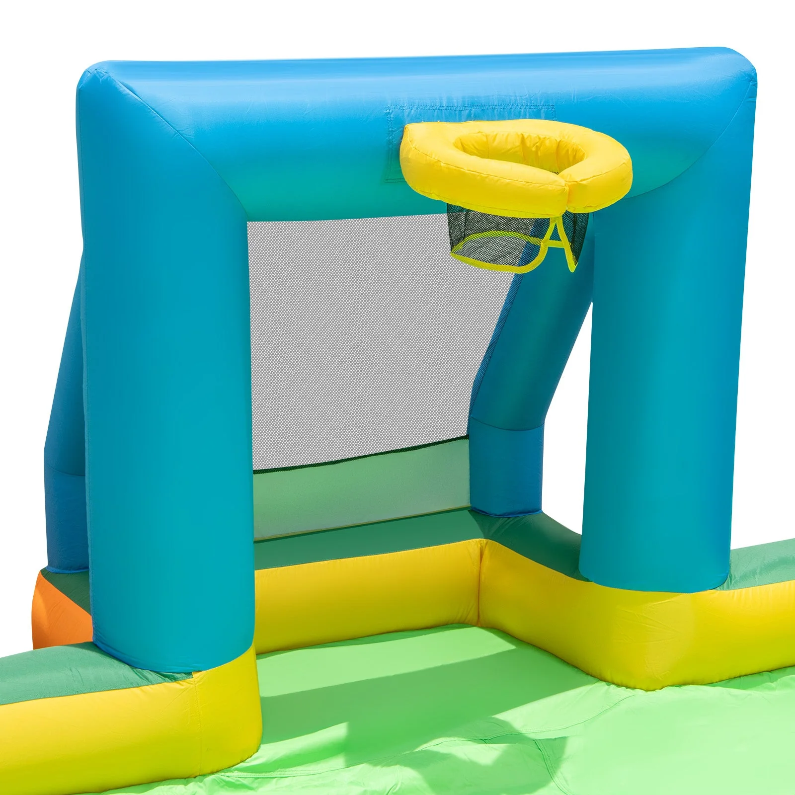 Kids Inflatable Water Slide with 2 Long Slides and 2 Soccer Gates with 1100W Blower - Image 5