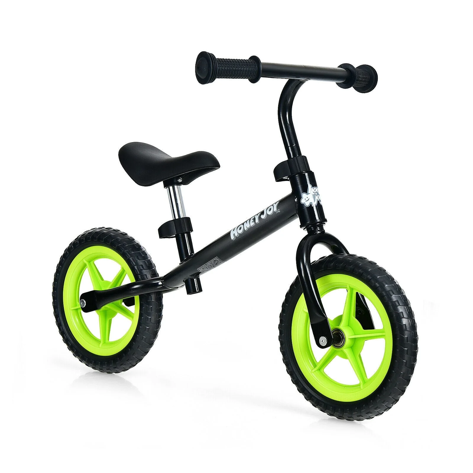 Kids No Pedal Balance Bike with Adjustable Handlebar and Seat-Black - Image 3