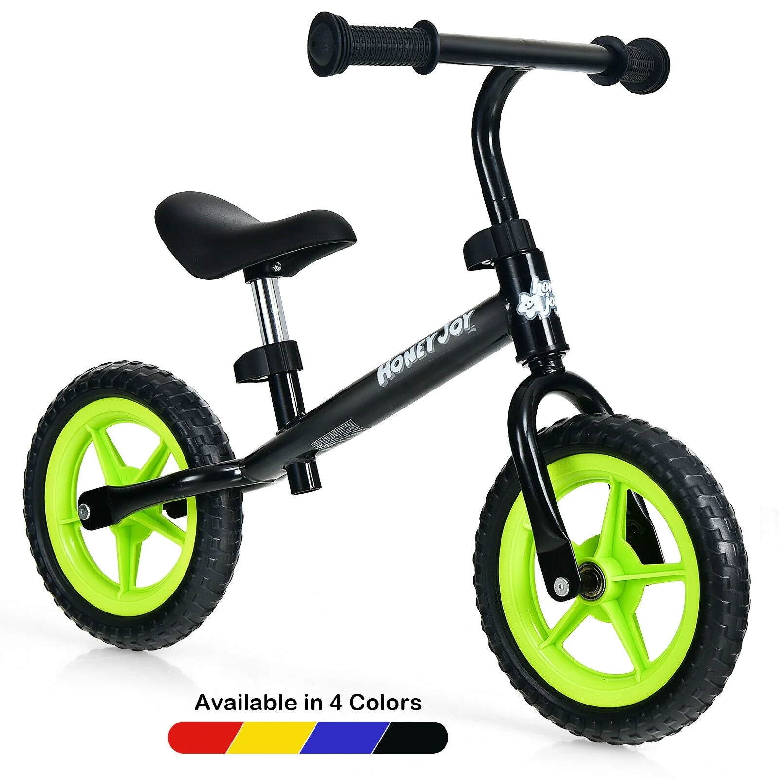 Kids No Pedal Balance Bike with Adjustable Handlebar and Seat-Black - Image 4