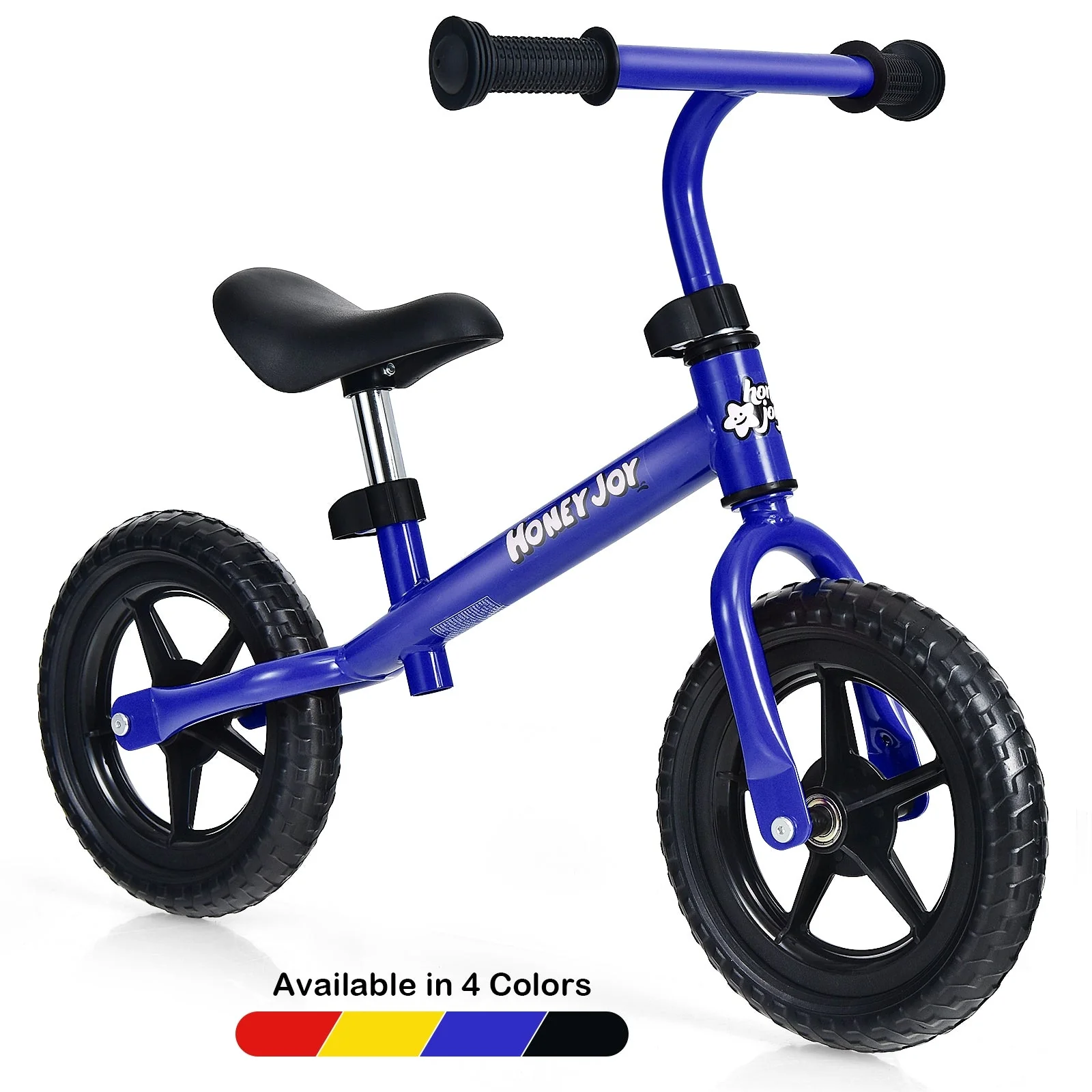 Kids No Pedal Balance Bike with Adjustable Handlebar and Seat-Blue - Image 4