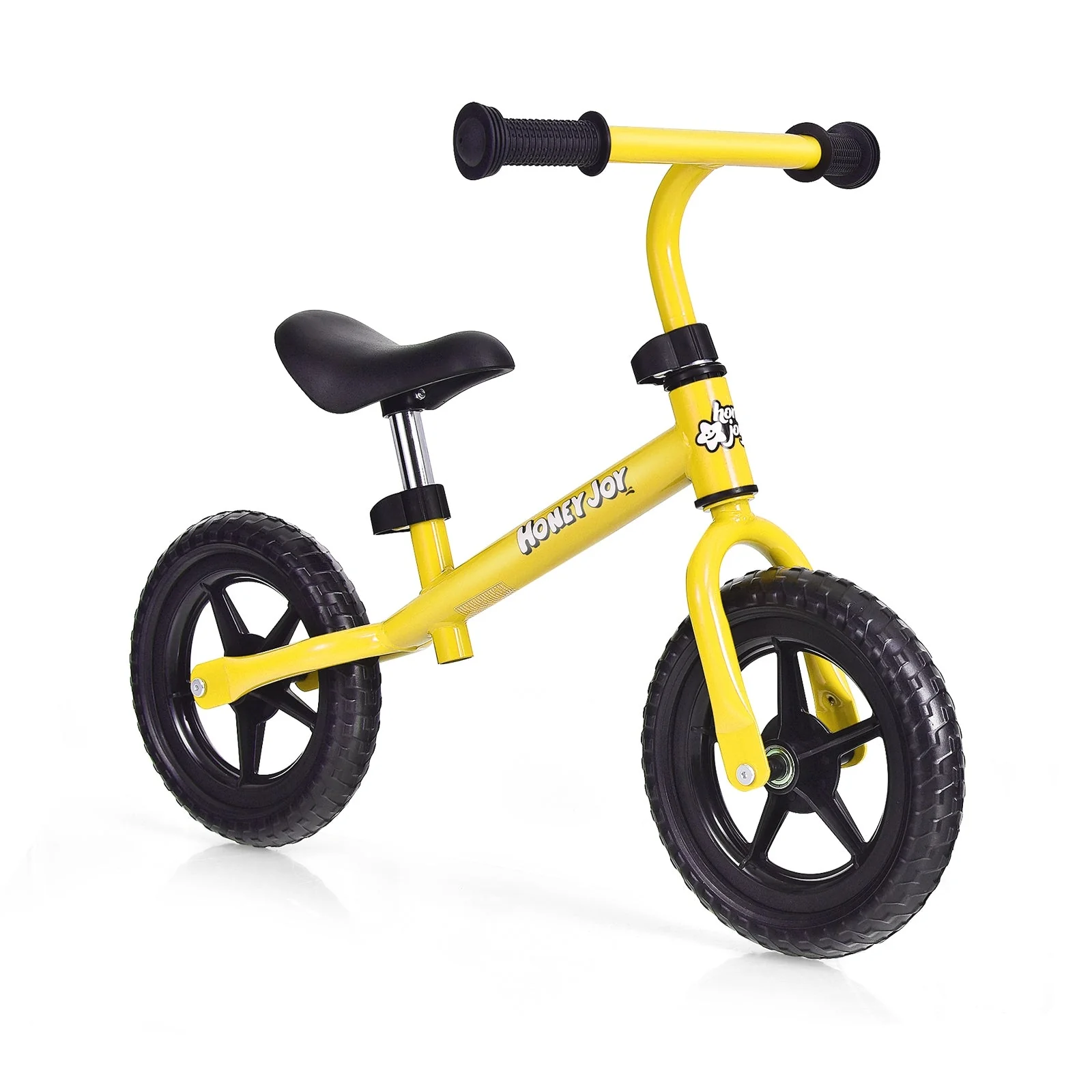 Kids No Pedal Balance Bike with Adjustable Handlebar and Seat-Yellow - Image 3