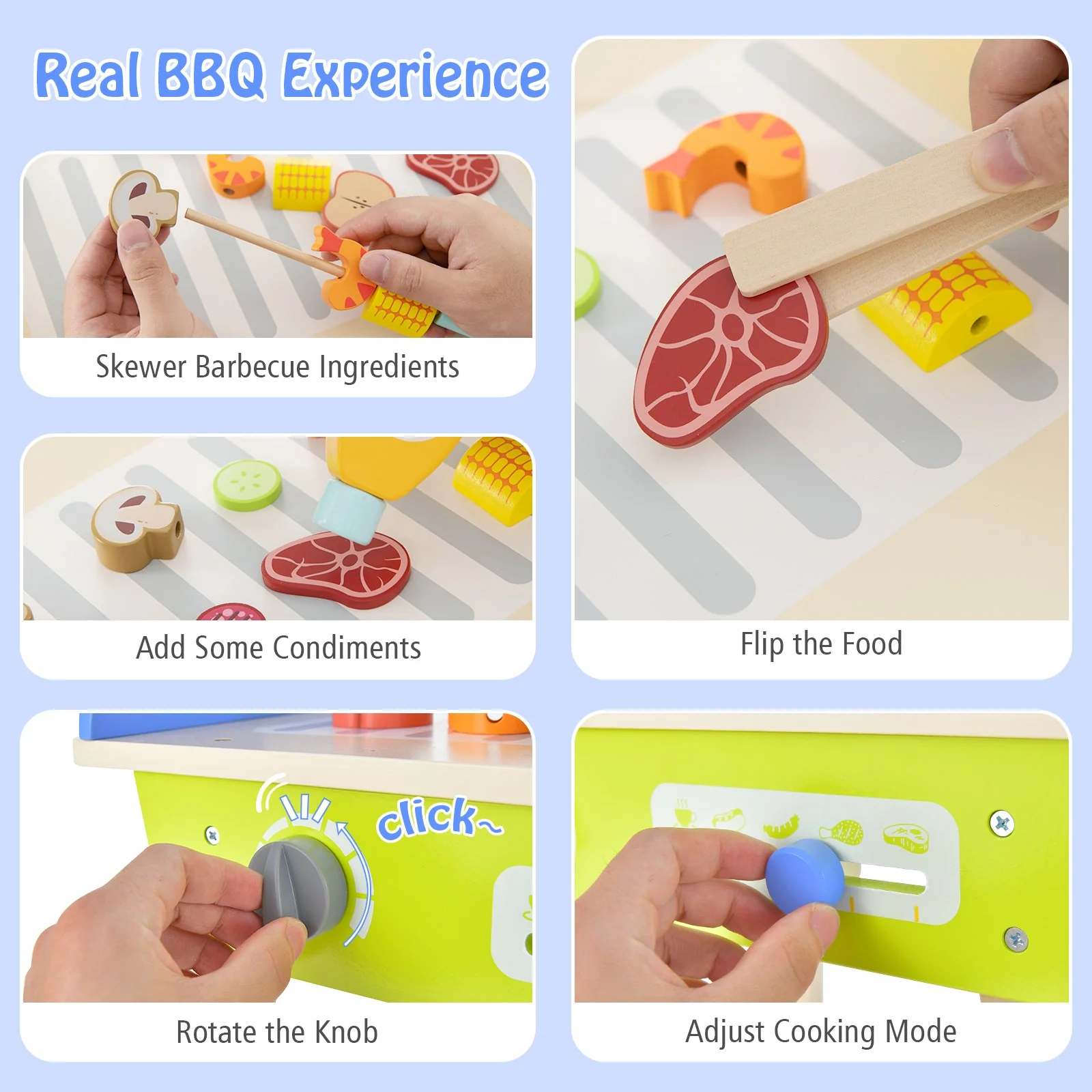 Kid's Pretend Barbecue Grill Play Set - Image 6