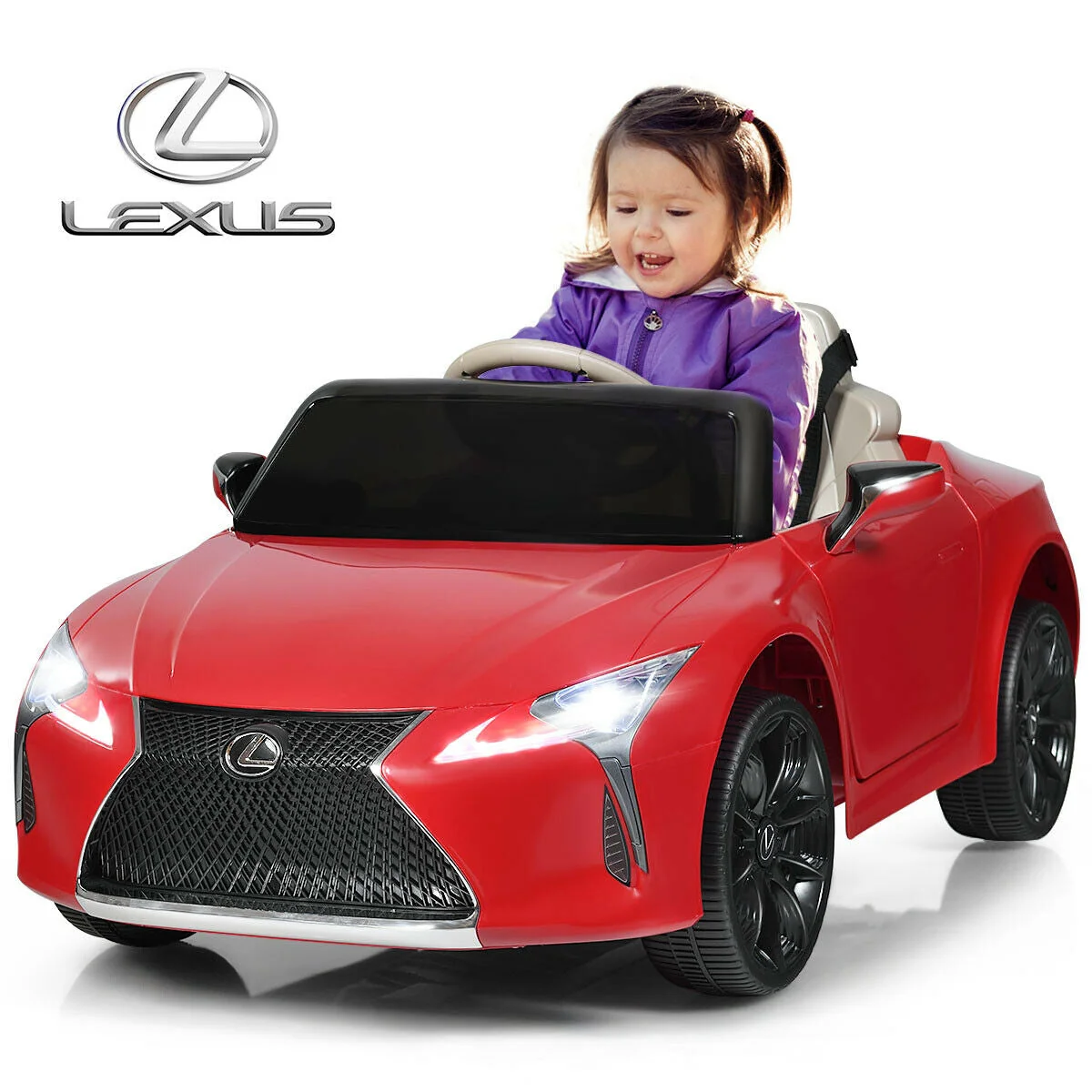 Kids Ride Lexus LC500 Licensed Remote Control Electric Vehicle-Red - Image 5