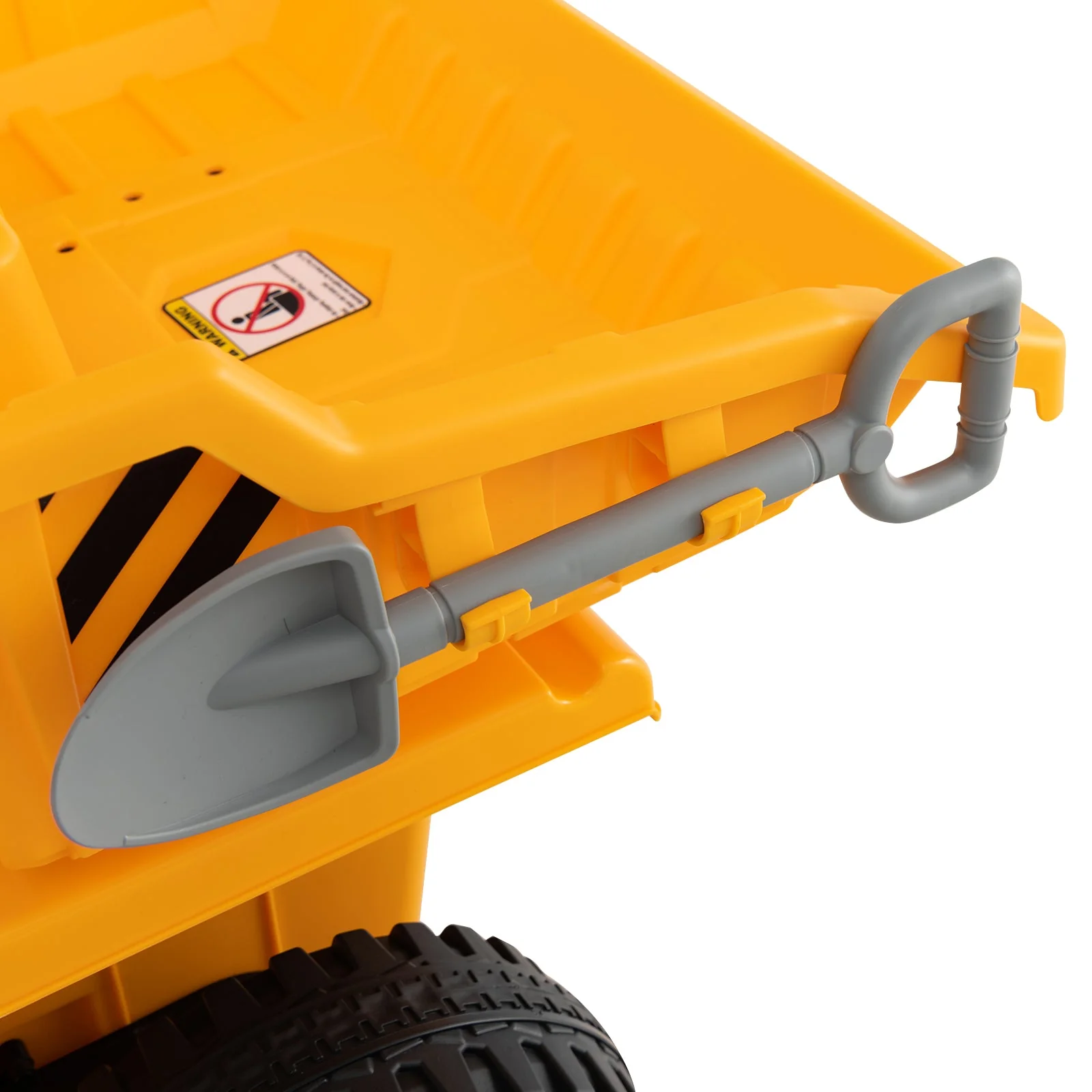 Kids Ride on Dump Truck 12V Ride on Car with Electric Dump Bed-Yellow - Image 6