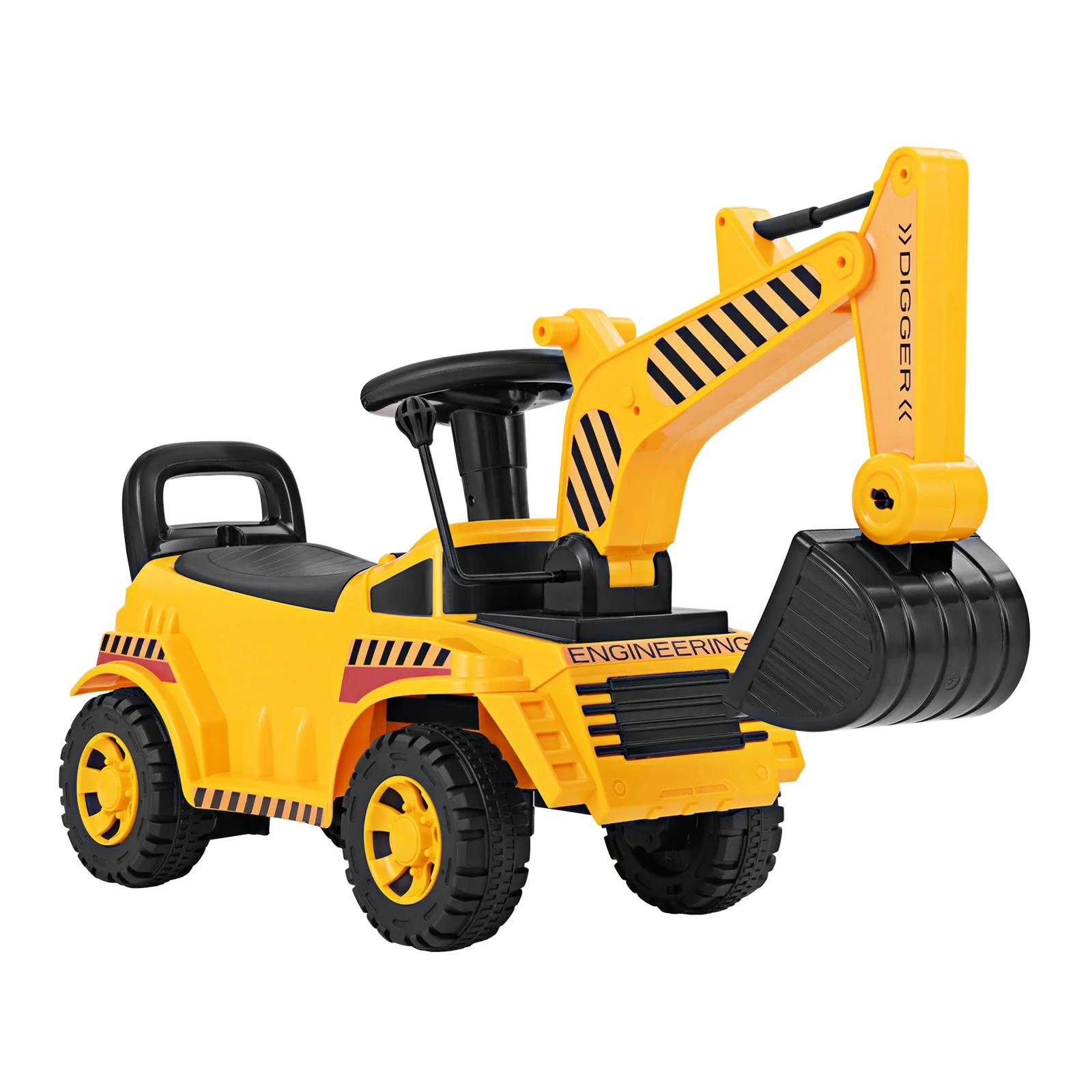 Kids Ride on Excavator with Adjustable Shovel-Yellow - Image 2