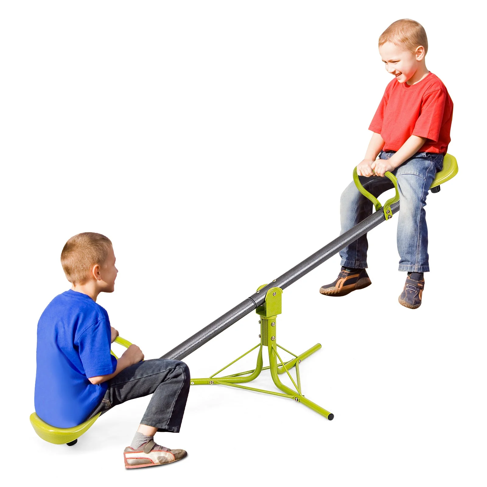 Kids Seesaw Swivel Children Teeter Totter Outdoor Play Set for 2 Children - Image 4