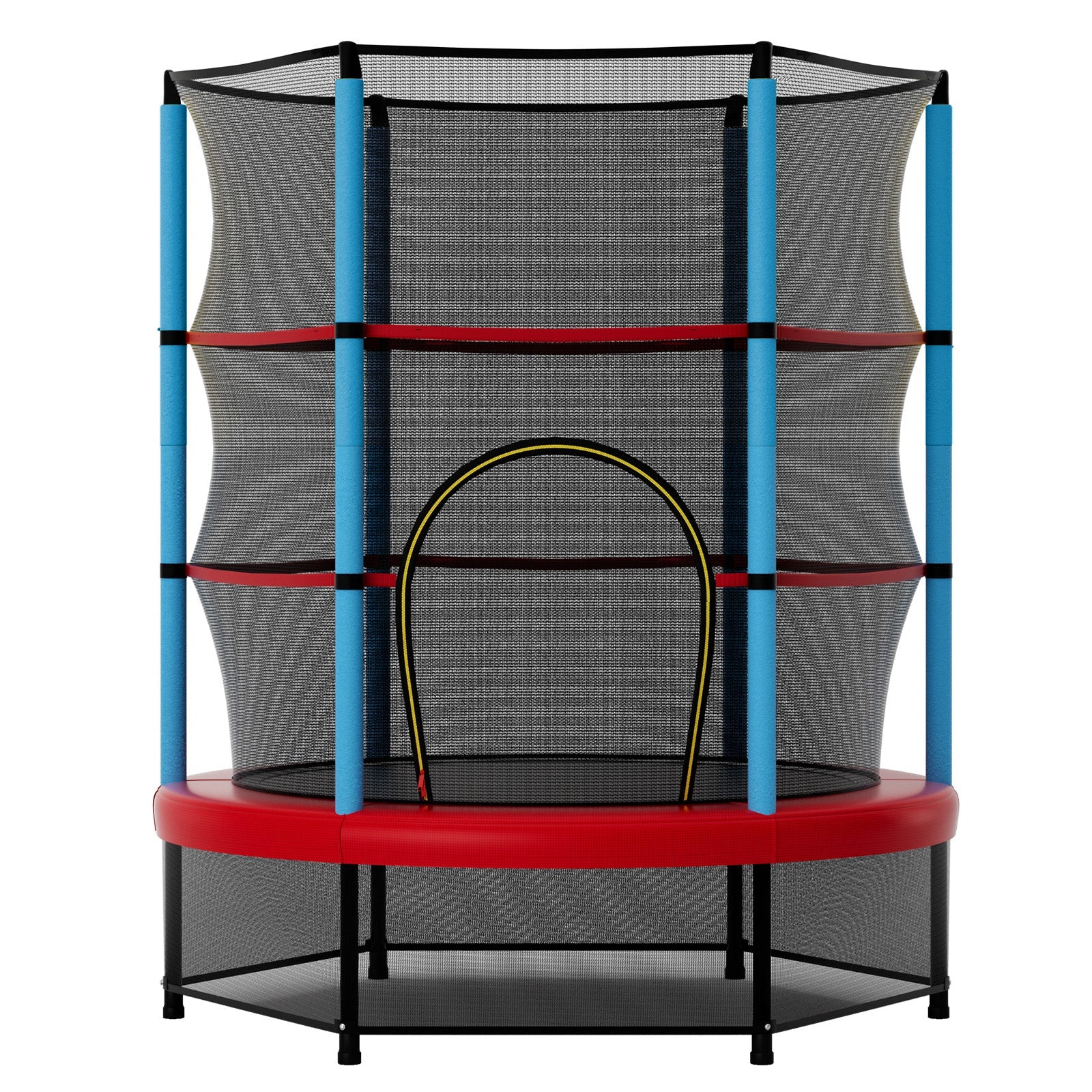 Kids Trampoline Recreational Bounce Jumper with Safety Enclosure Net-Navy - Image 3