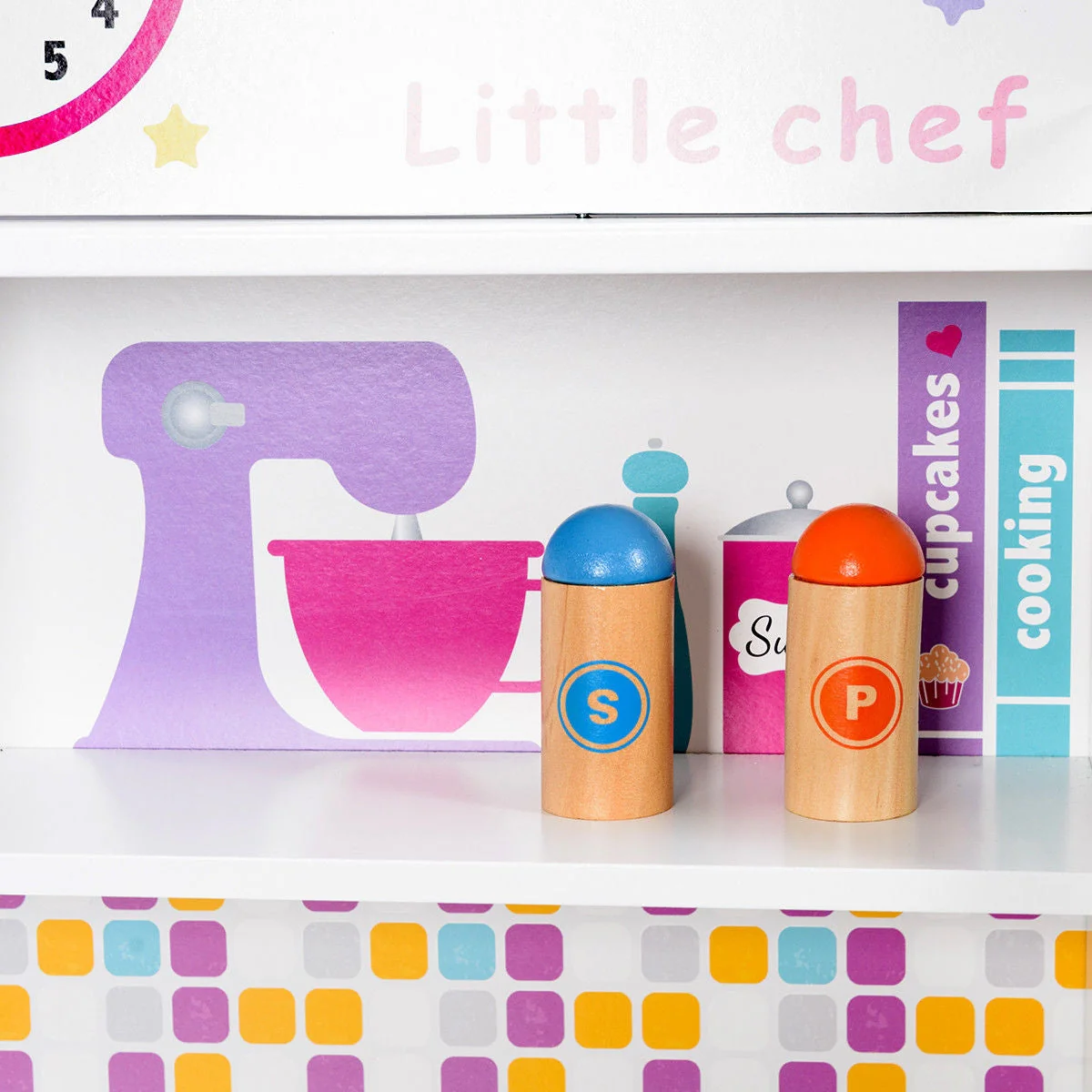 Kids Wooden Pretend Cooking Playset Cookware Play Set Kitchen Toys Toddler Gift-Pink - Image 8