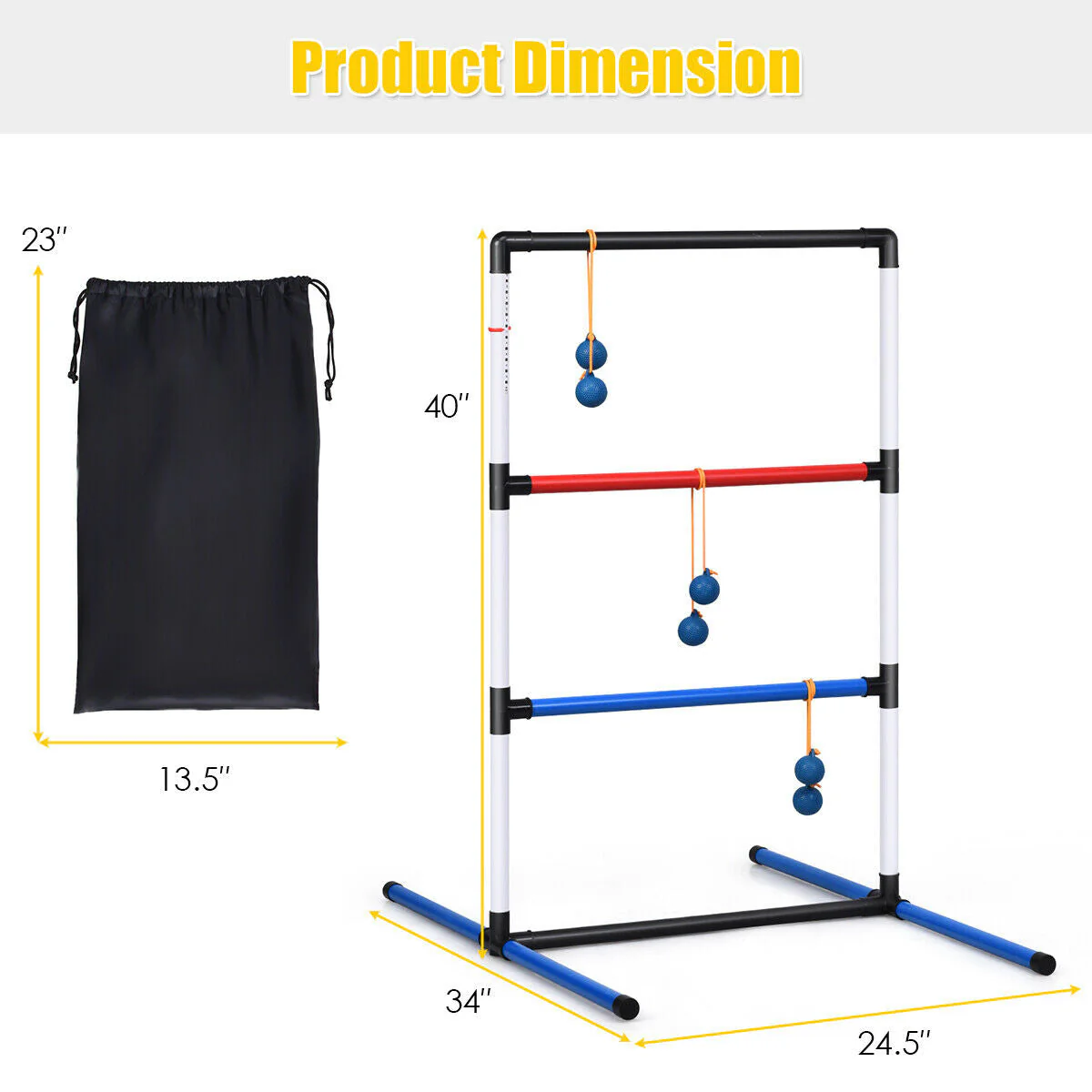 Ladder Ball Toss Game Bolas Score Tracker Carrying Bag - Image 3
