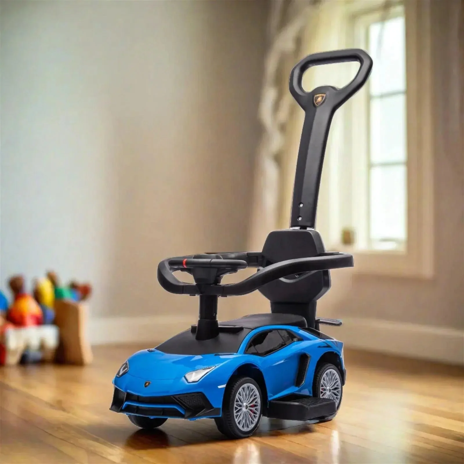 Lamborghini 3-in-1 Kids Push Ride On Toy Car - Image 2