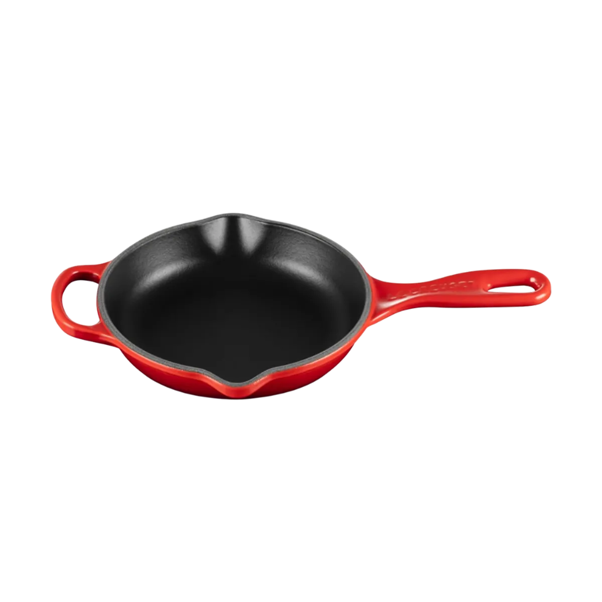 Le Creuset Enameled Cast Iron Signature Iron Handle Skillet 1/2 Qt Cerise - Image 4
