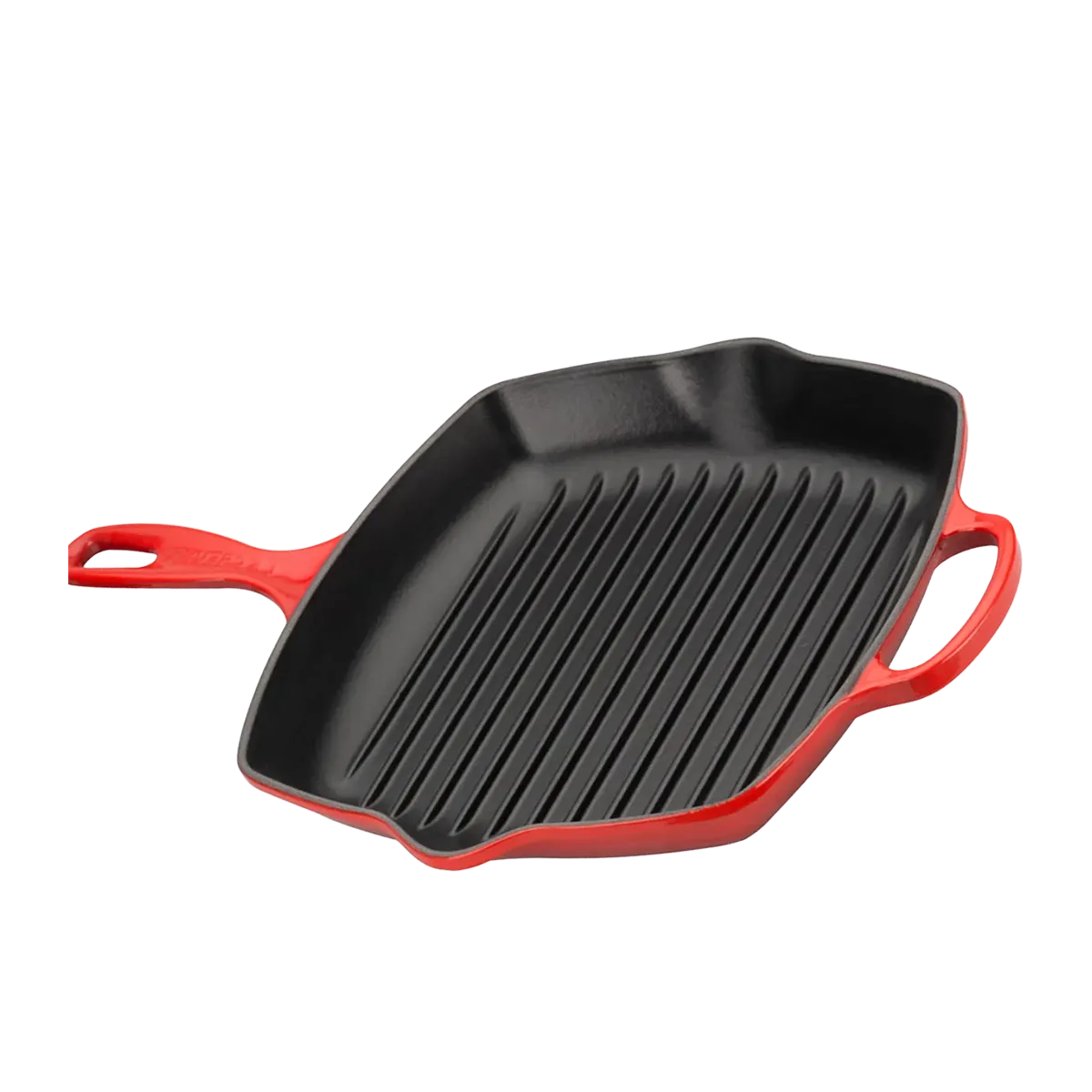 Le Creuset Enameled Cast Iron Signature Square Skillet Grill 10.25 Cerise - Image 2