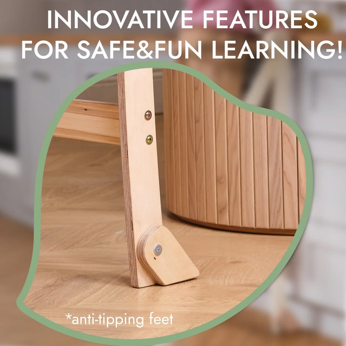 Learning Tower: Foldable Step Stool for Toddlers - Beige - Image 6