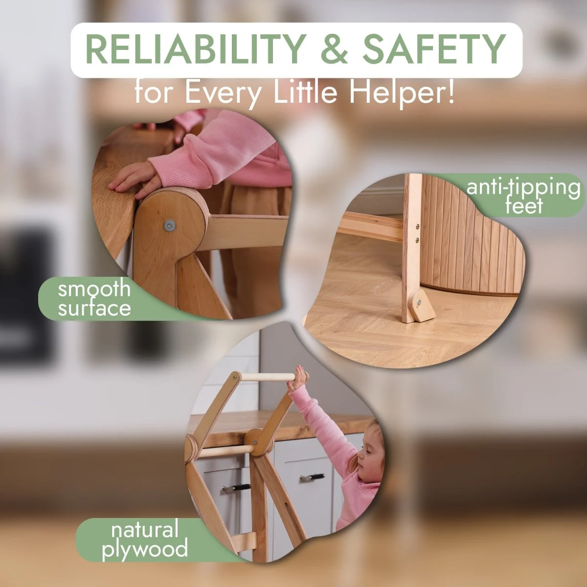 Learning Tower: Foldable Step Stool for Toddlers - Beige - Image 7