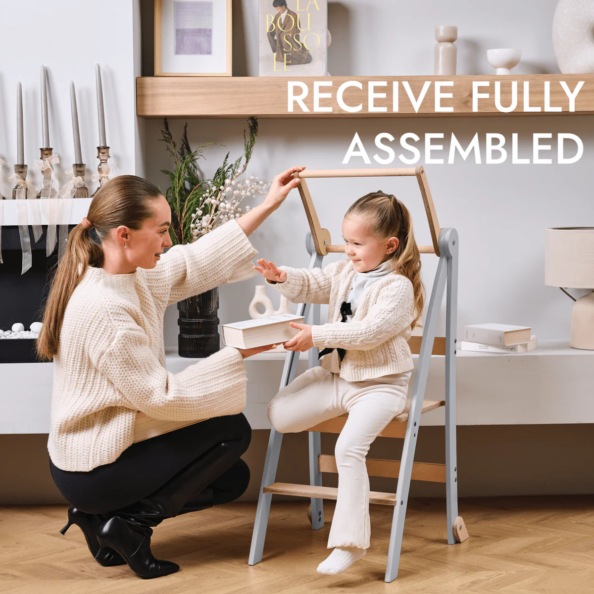 Learning Tower: Foldable Step Stool for Toddlers - Gray - Image 8