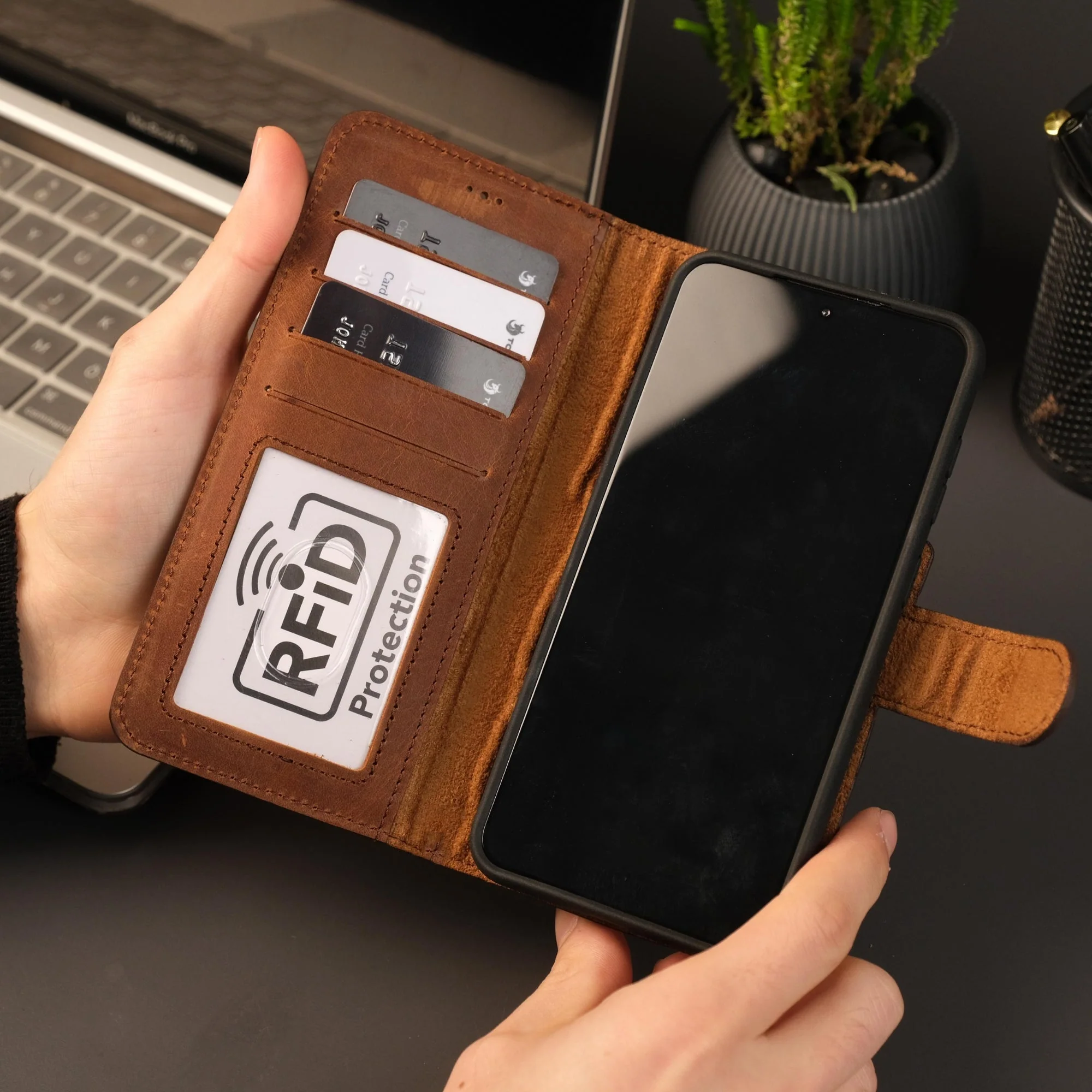 Leather Samsung Galaxy S25 Plus Wallet Case | Buffalo - Image 3
