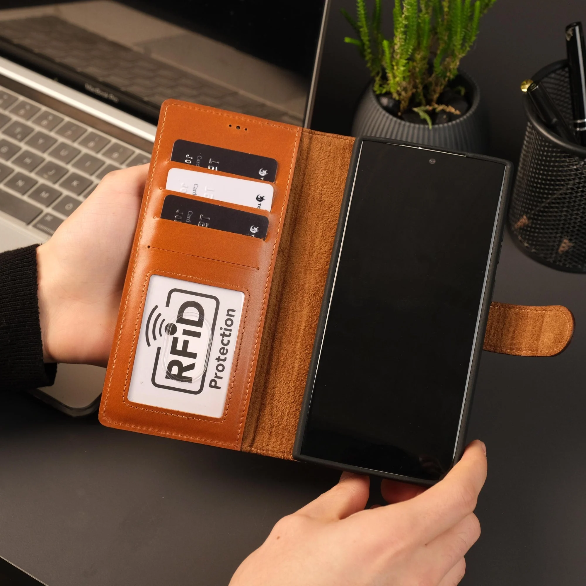 Leather Samsung Galaxy S25 Ultra Wallet Case | Buffalo - Image 11