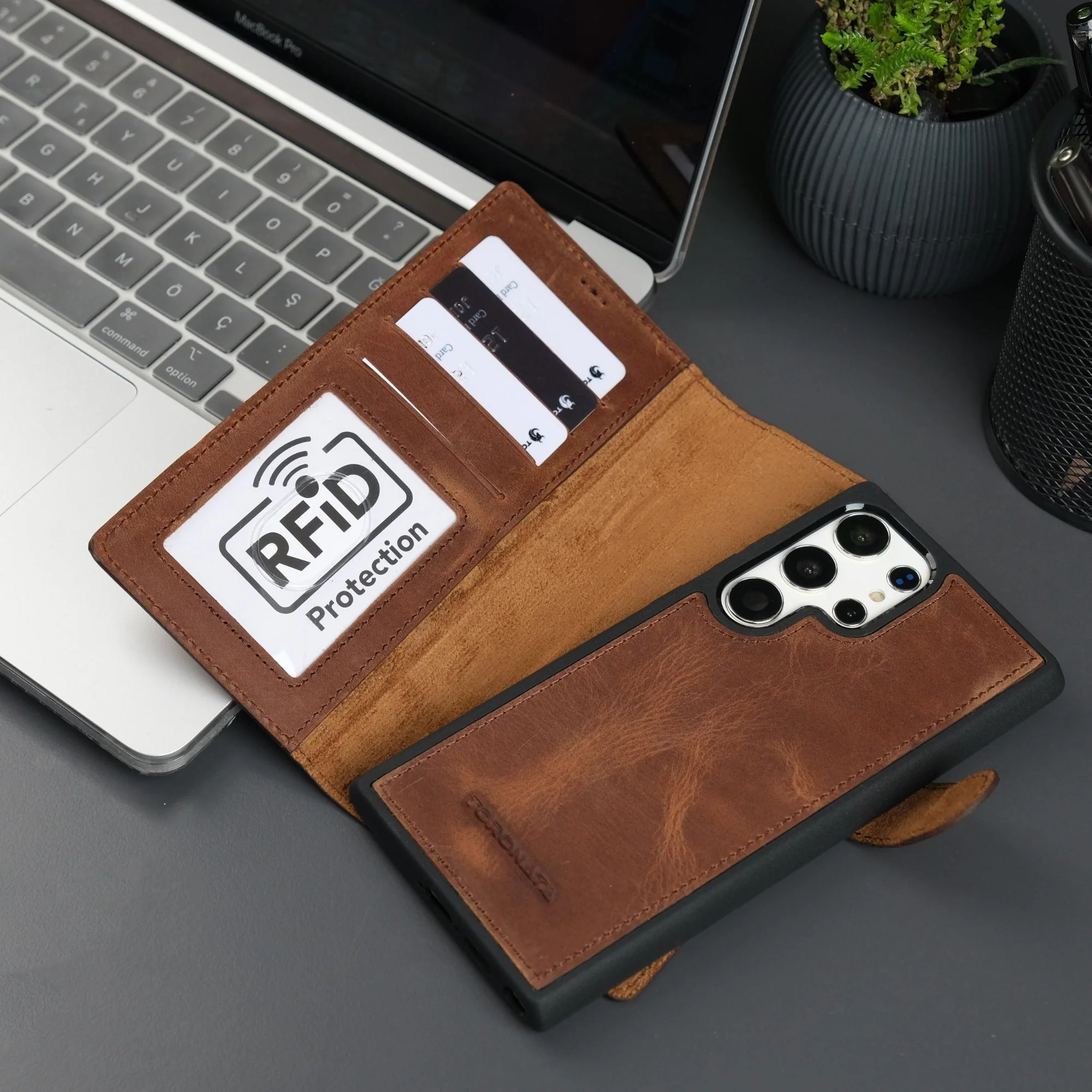Leather Samsung Galaxy S25 Ultra Wallet Case | Buffalo - Image 4