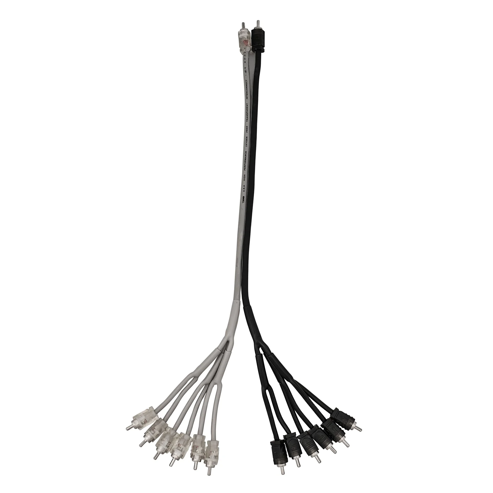 Level 2 RCA 100% Copper OFC Y Connector 2 MALE to 12 MALE 1.5 Feet - SILVER - Image 2