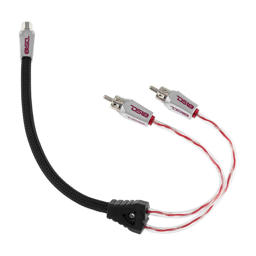 Level 3 RCA 100% Copper OFC Y Connector 1 FEMALE to 2 MALE -  BLACK / RED Kit - Image 2