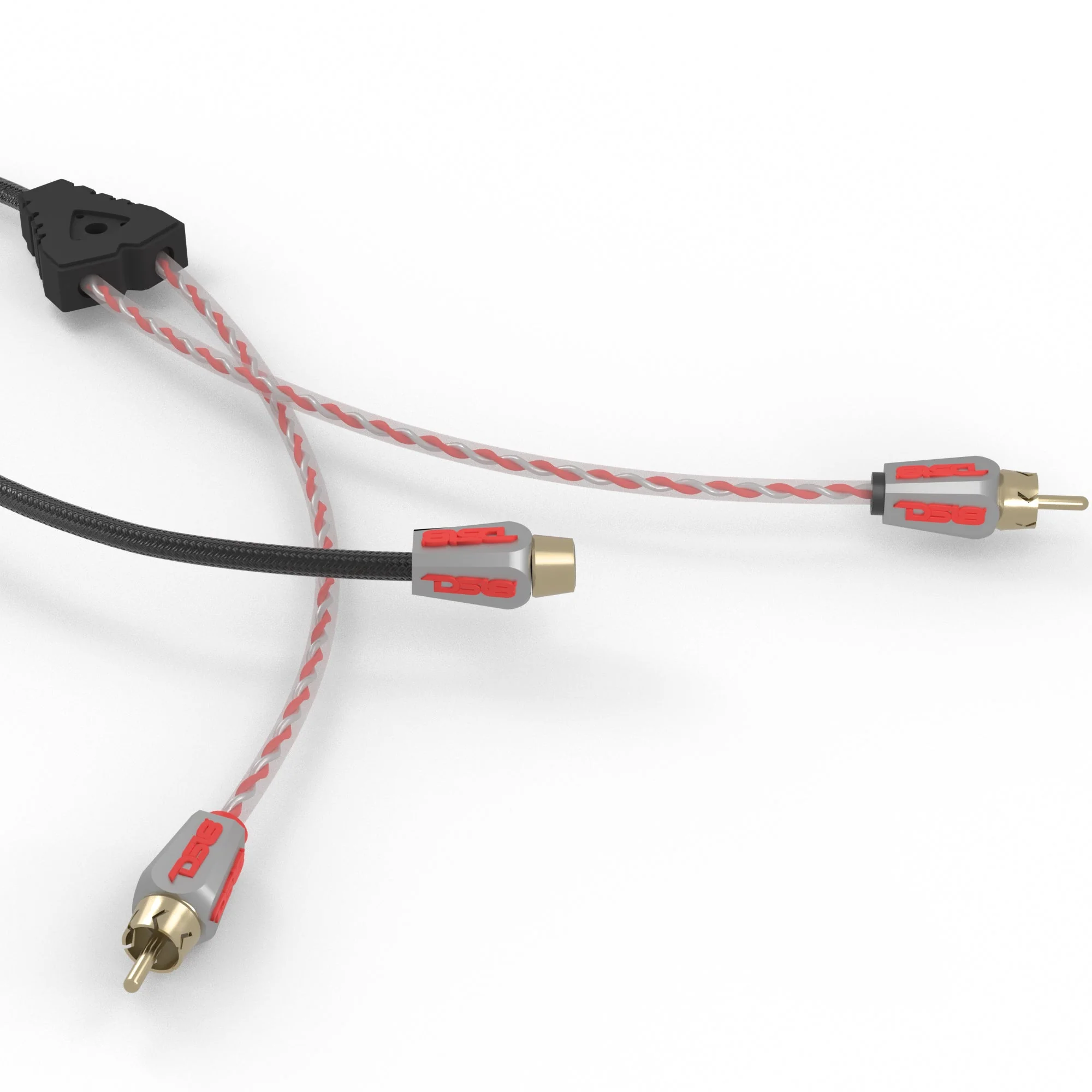 Level 3 RCA 100% Copper OFC Y Connector 1 FEMALE to 2 MALE -  BLACK / RED Kit - Image 3