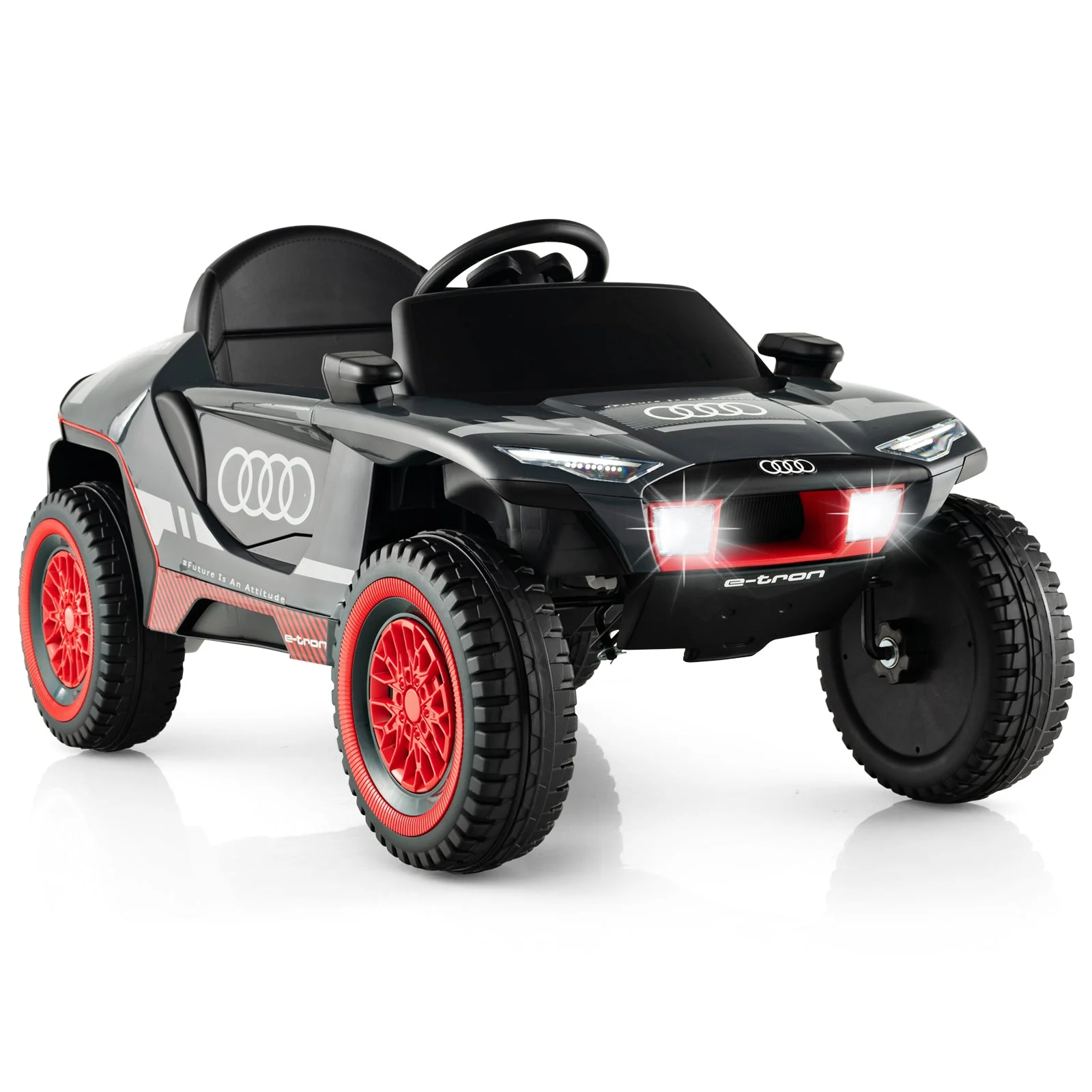 Licensed Audi Kids Ride On E-tron Racing Car-Gray - Image 3