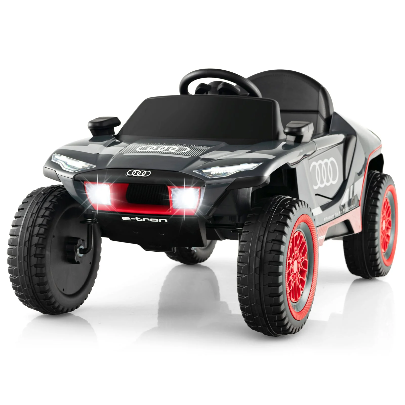 Licensed Audi Kids Ride On E-tron Racing Car-Gray - Image 4