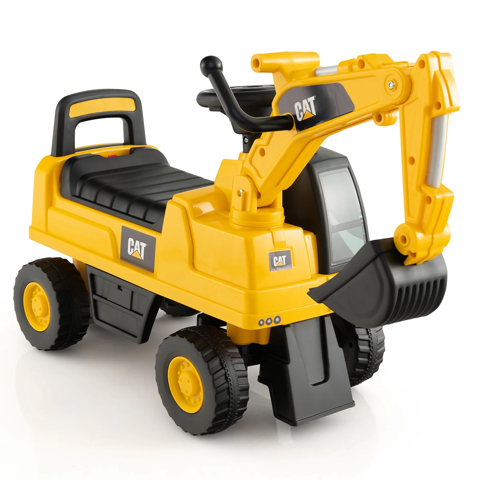 Licensed Caterpillar Kids Ride-On Digger-Yellow - Image 3