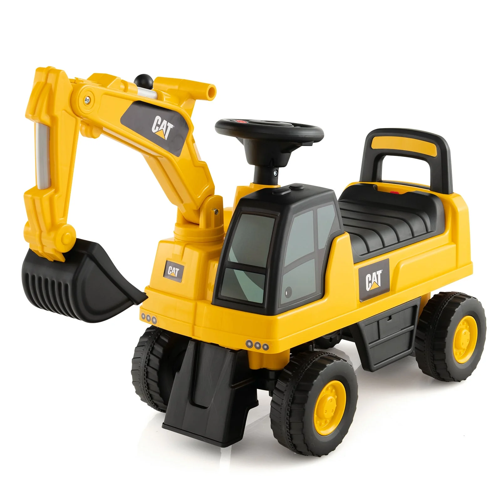 Licensed Caterpillar Kids Ride-On Digger-Yellow - Image 4