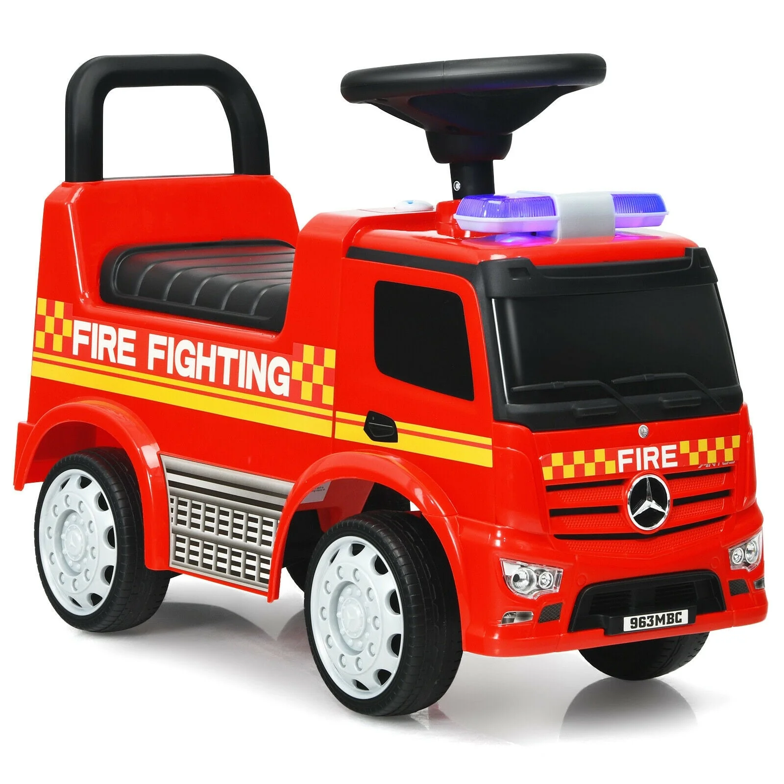 Licensed Mercedes Benz Kids Fire Engine Racer-Red - Image 3