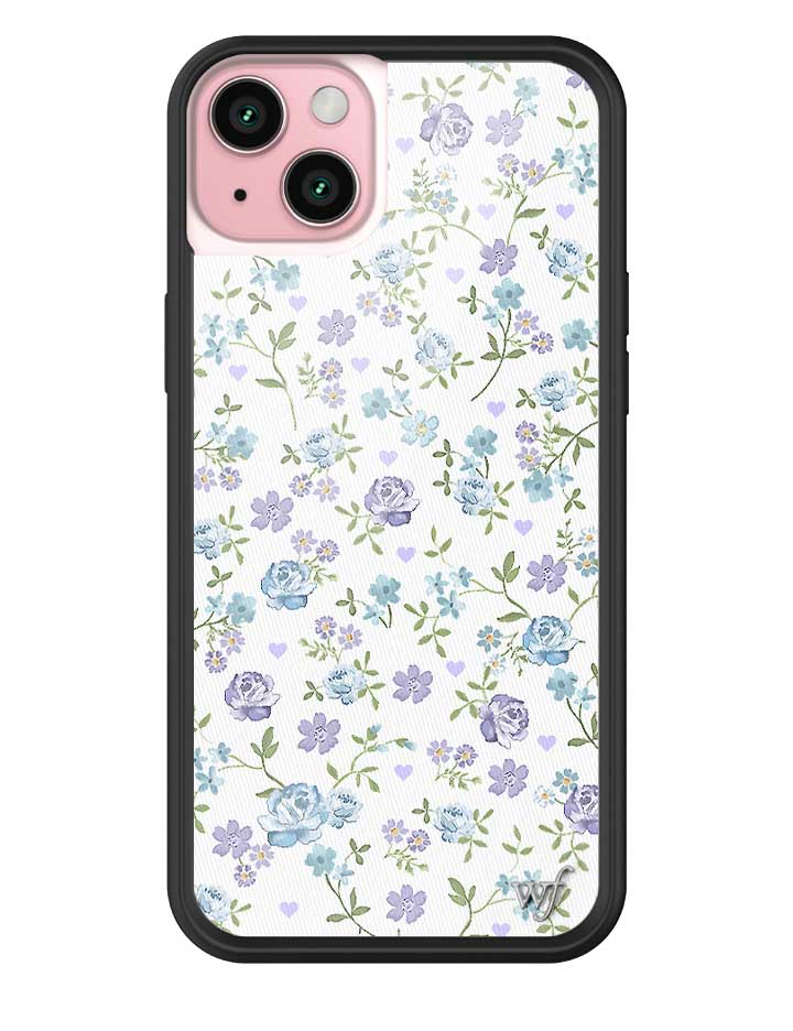 Lilac and Blue Floral iPhone Case - Image 3