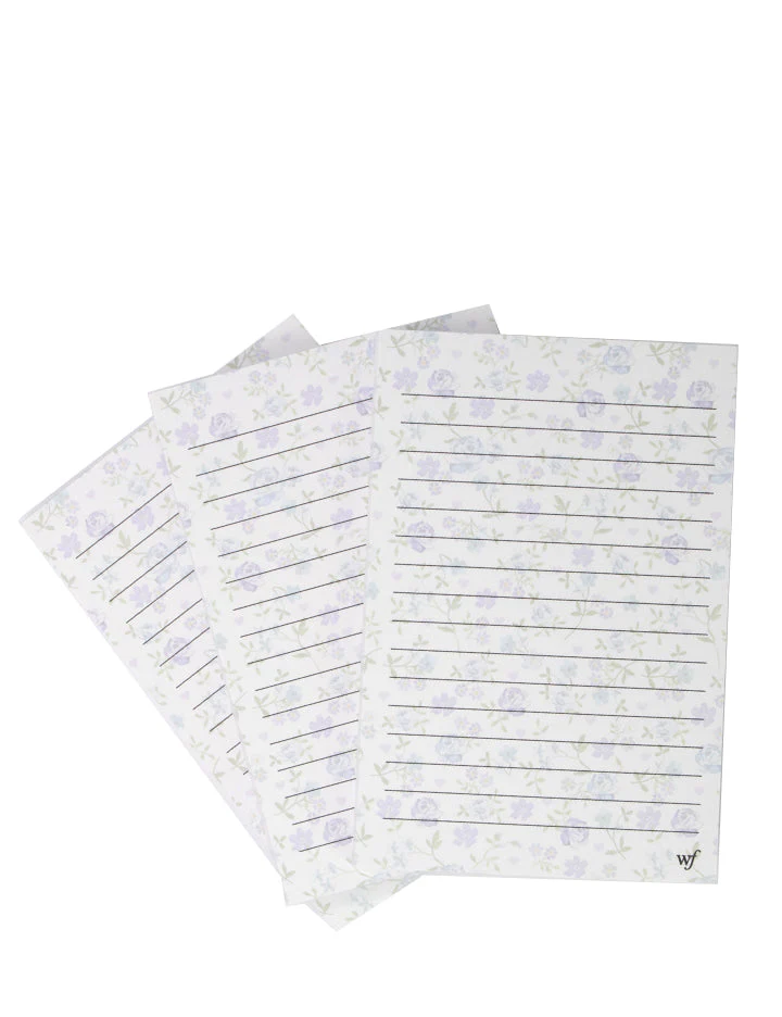 Lilac & Blue Floral Notepad - Image 2