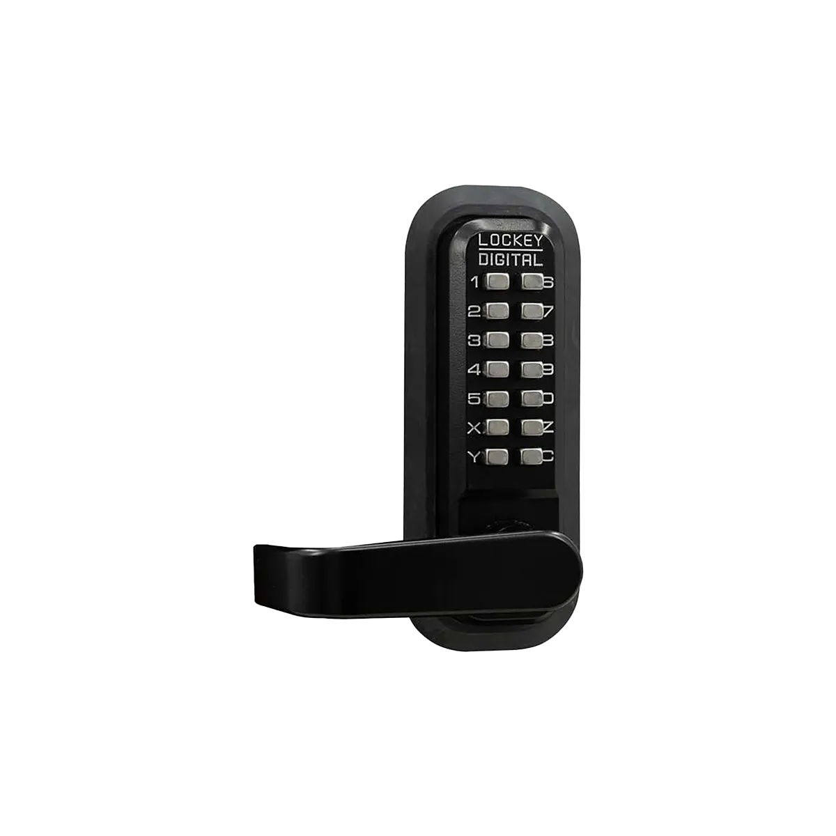 Lockey USA 2835JB Mechanical Keyless Lever Lock Jet Black - Image 2
