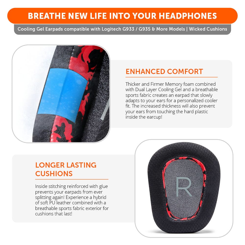 Logitech G933 / G935 & More Earpads - WC FreeZe Cooling Gel - Image 15
