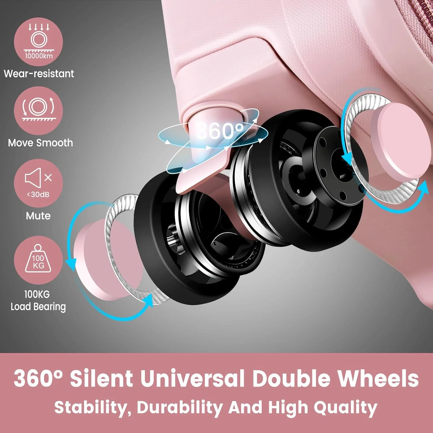 Luggage Sets with Spinner Wheels (20/24/28 Inch), PP+ABS Suitcase Sets - Image 7