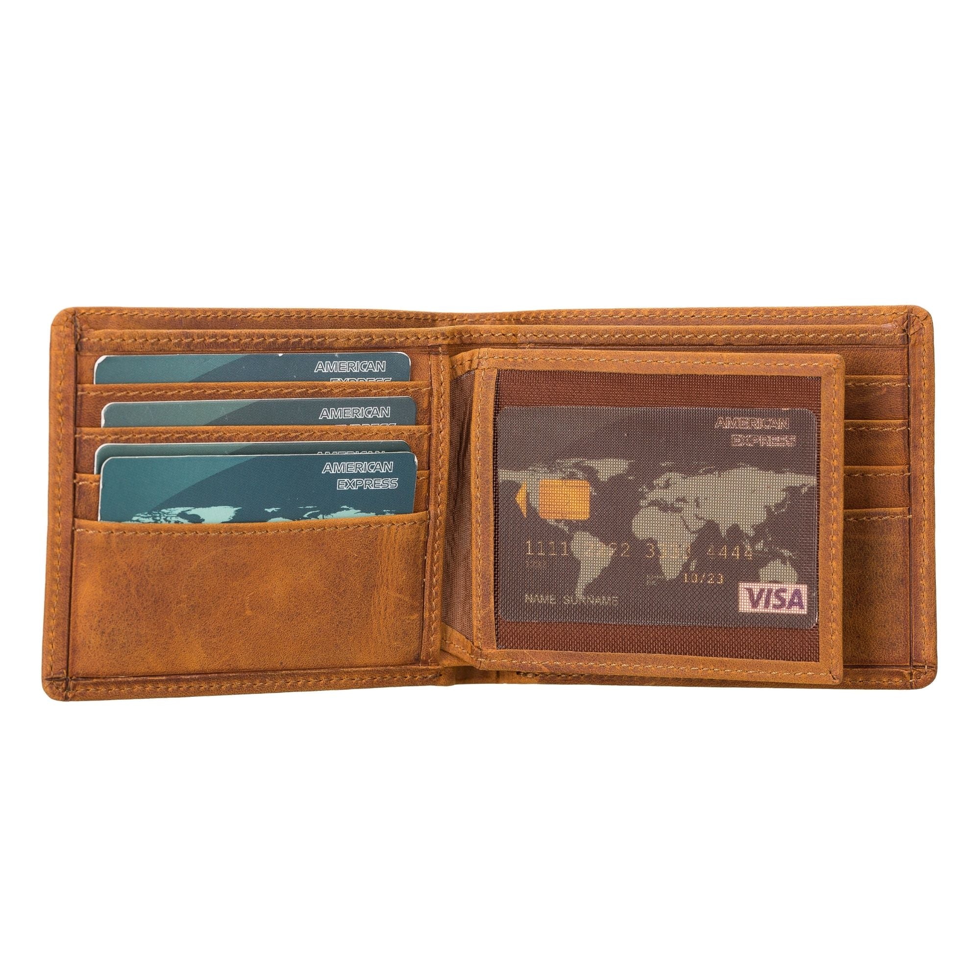 Lusk Slim Bifold Design Handcrafted Men's Genuine Leather Wallet - Image 5