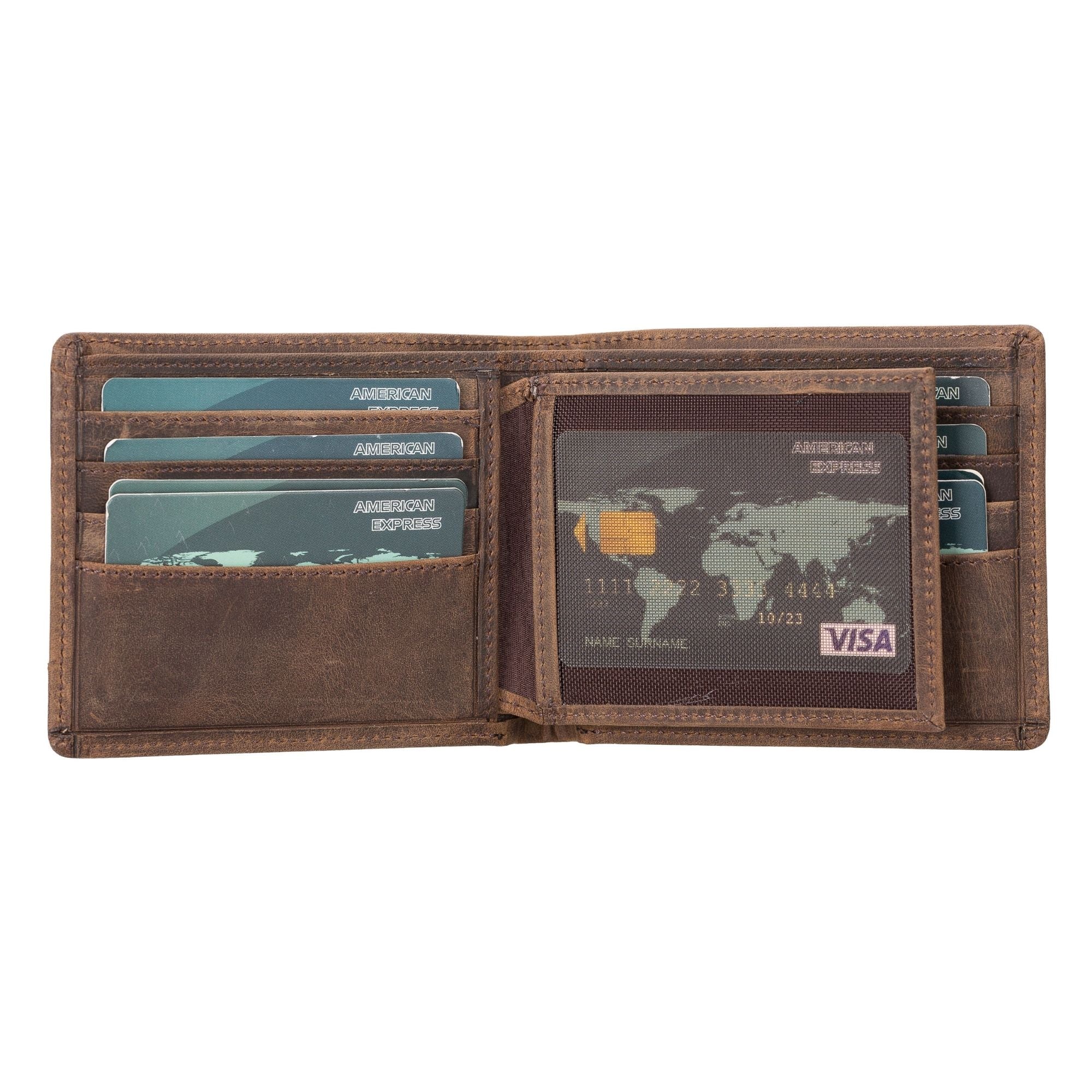 Lusk Slim Bifold Design Handcrafted Men's Genuine Leather Wallet - Image 7