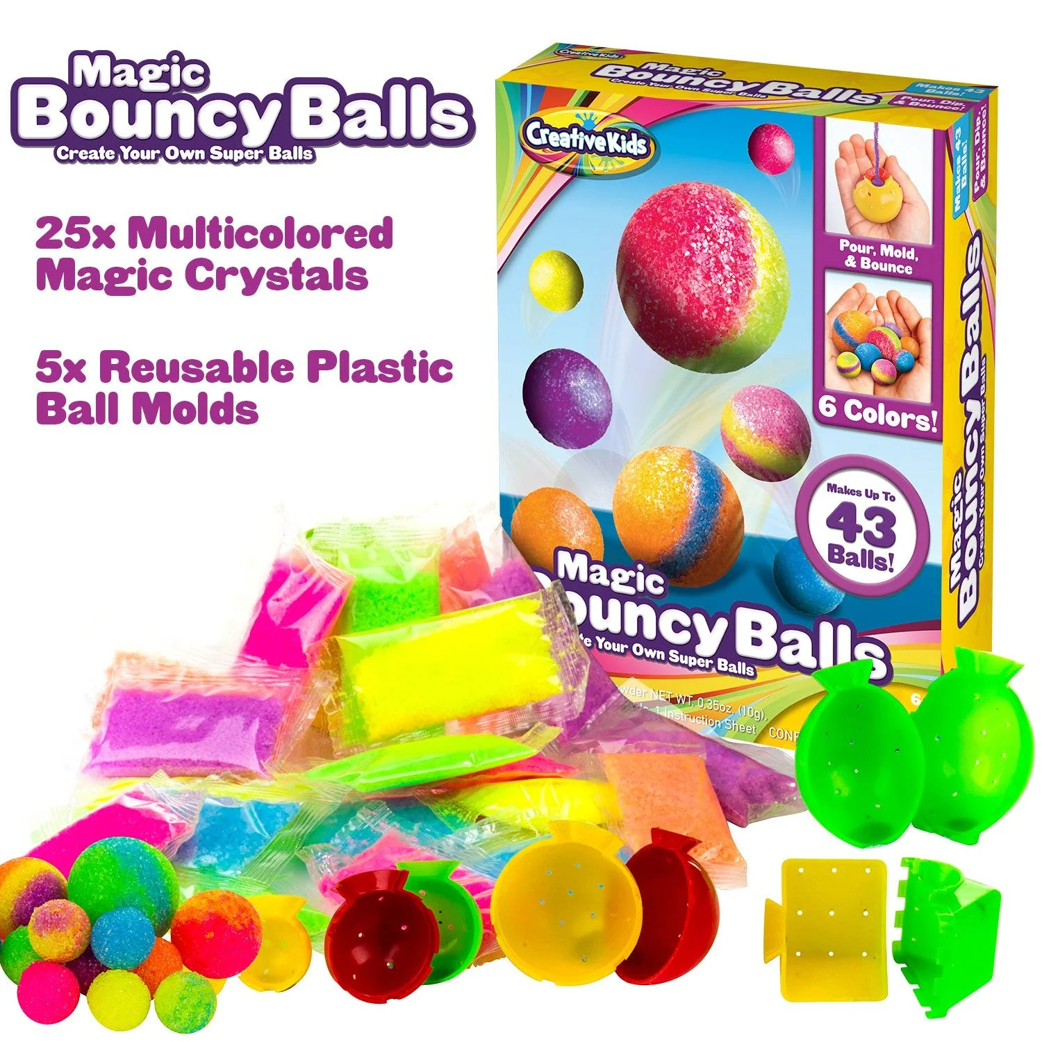 Magic Bouncy Balls - Create Your Own Power Balls Craft Kit for Kids - Image 3