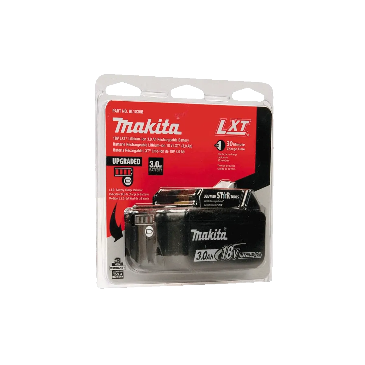 Makita BL1830B 18V LXT Lithium-Ion 3.0Ah Battery - Image 4