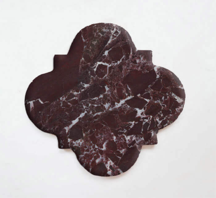 Marble 5"x5" Motif Coasters Semi-polished set of 4 - Image 3