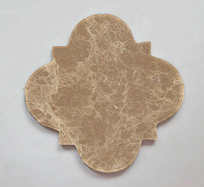 Marble 5"x5" Motif Coasters Semi-polished set of 4 - Image 4