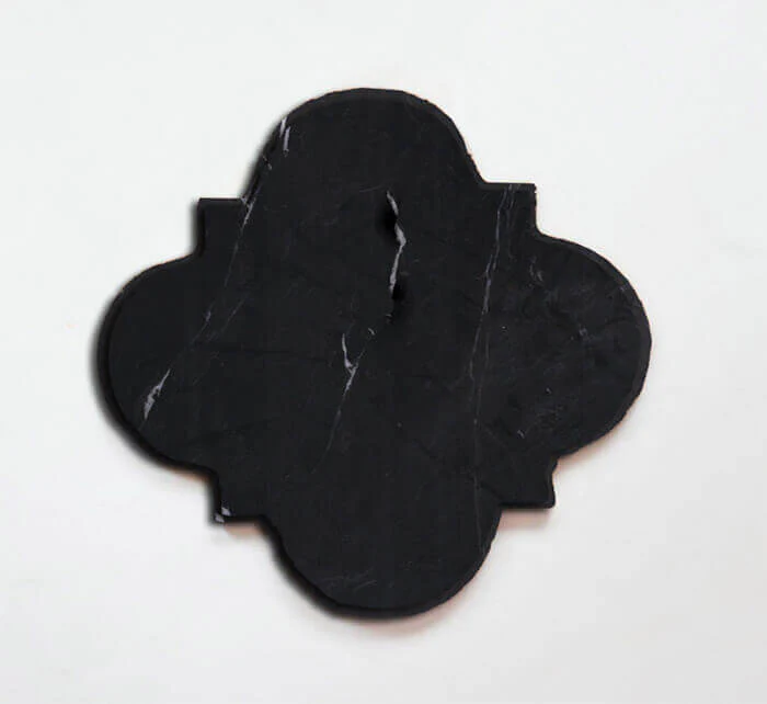 Marble 5"x5" Motif Coasters Semi-polished set of 4 - Image 5