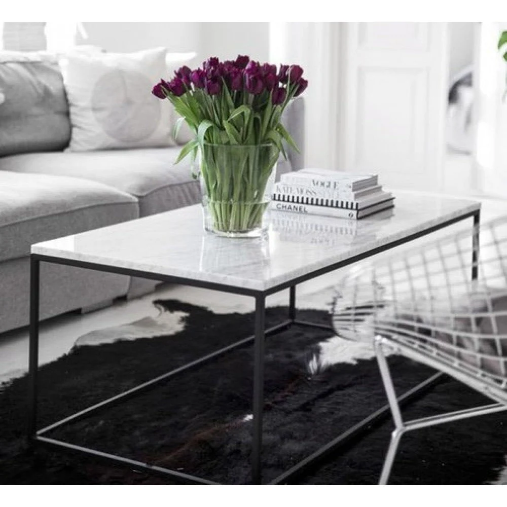 Marble Coffee Table Rectangular Polished and Eased Edge - Image 3