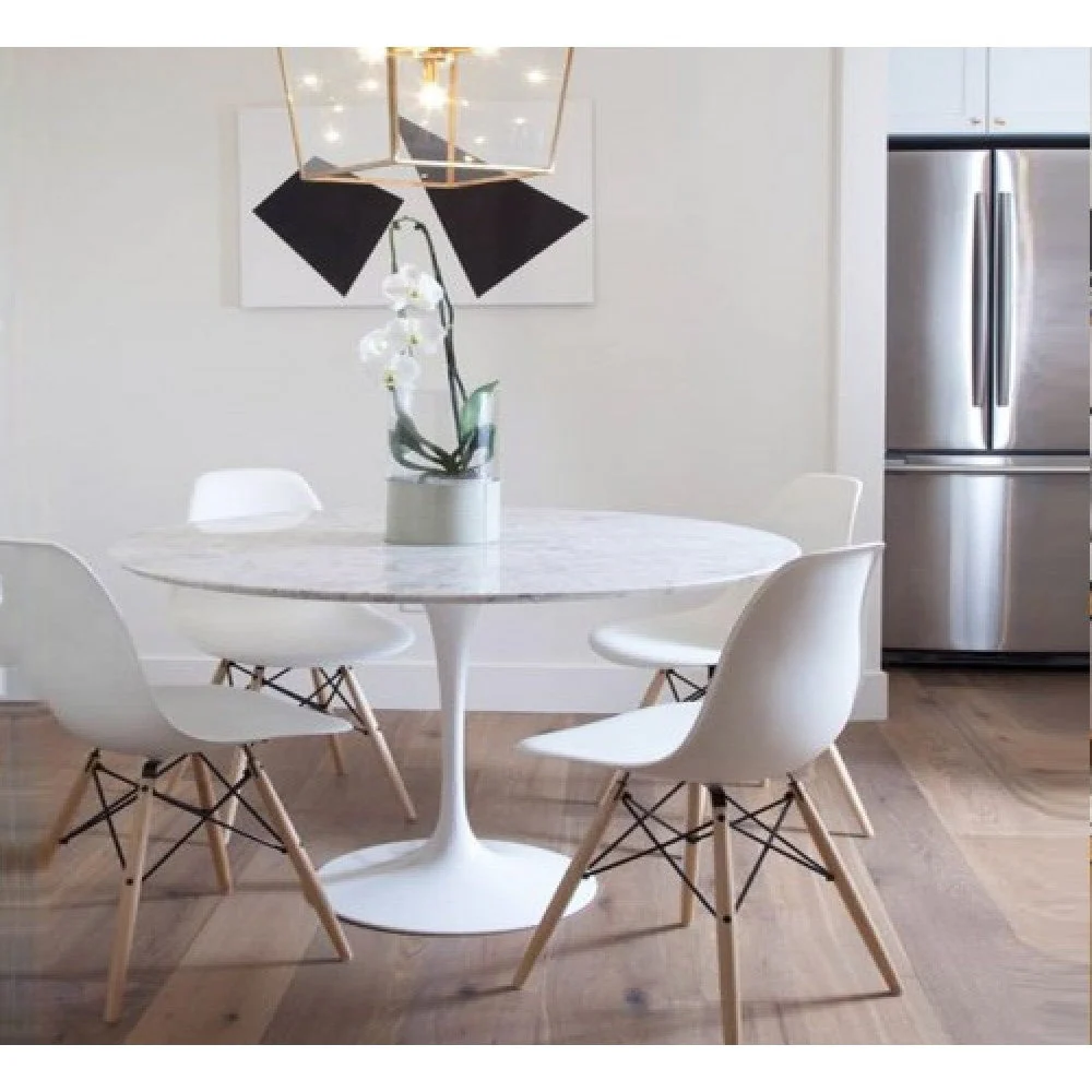 Marble Dining Table Round Polished and Eased Edge - Image 3