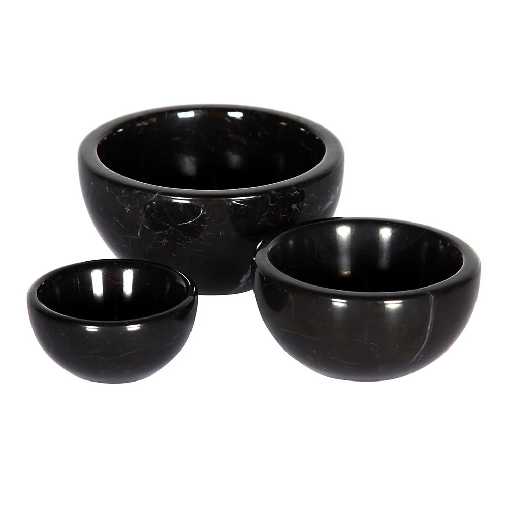 Marble Nesting Snack/Serving Bowls Set of 3 Polished - Image 4